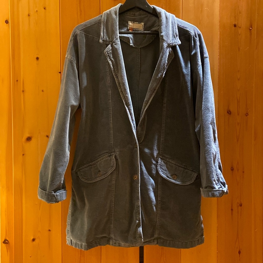Pilcro Blue Cord Shacket size medium